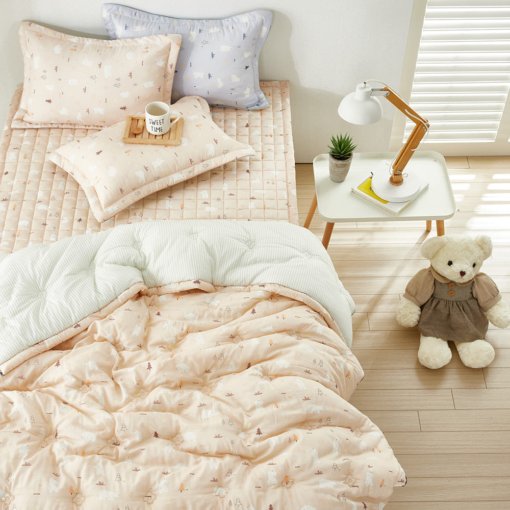 Honey Bear Modal All-Season Comforter & Bedding Pad Set – Beige SS