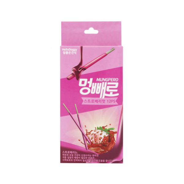 Cham Joeun Snack Meongpero Dog Stick Chew Treat 96g – Strawberry Flavor