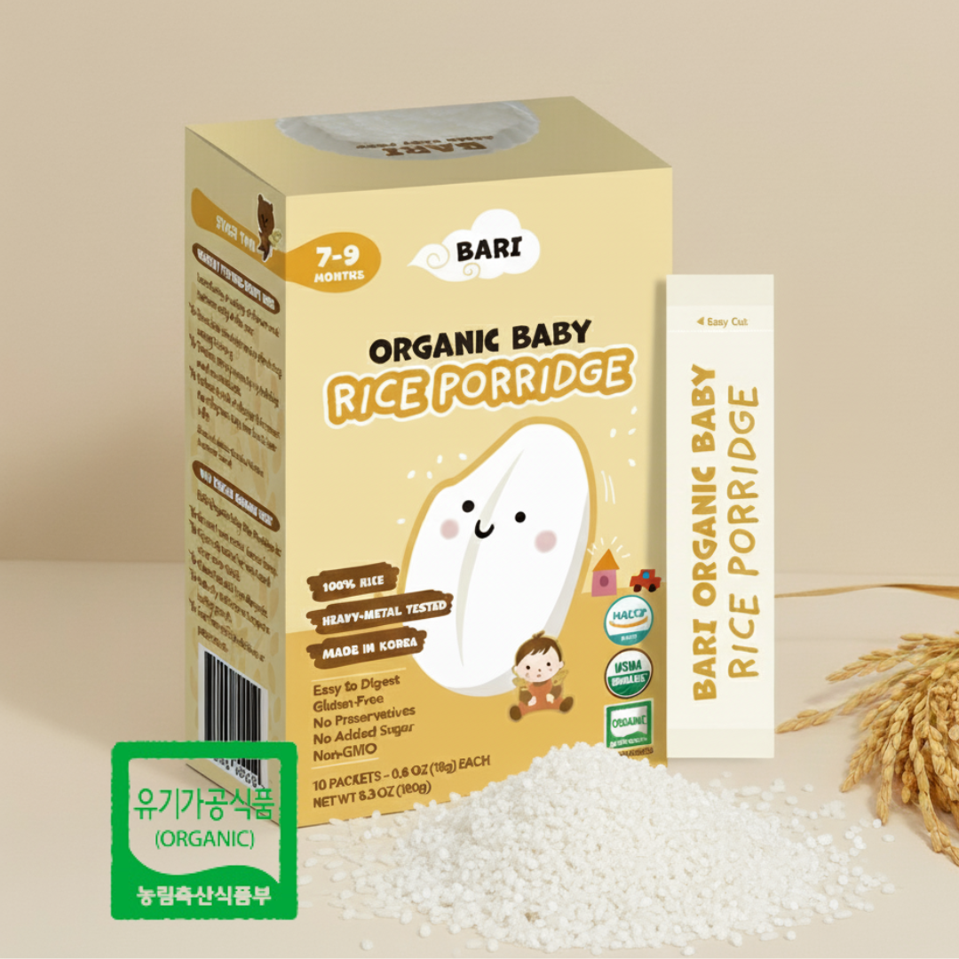 BARI Organic Rice Flour Medium (7-9 Months) (18g x 10 Packs)