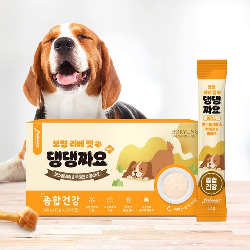 Boryung Libe Pet "DaengDaeng Jjayo" Nutritional Snack For Dog – All-in-1 Health 360g (12g × 30 packs)