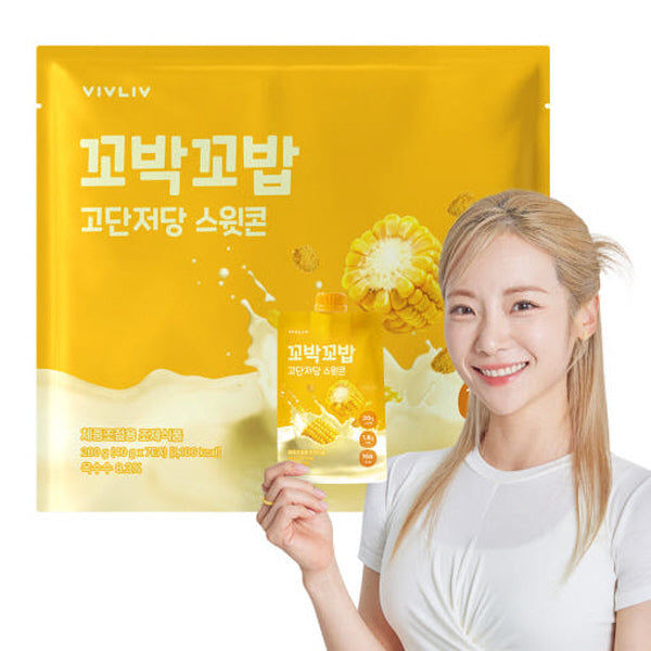 Vivliv Kkobak Kkobap Low-carb, Low-sugar Protein Shake – Sweet Corn (40g x 7 packets)