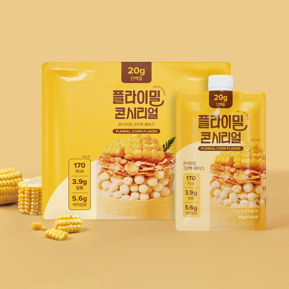 Flimeal Protein Shake Pouch - Corn Cereal (45g x 7 Pack)