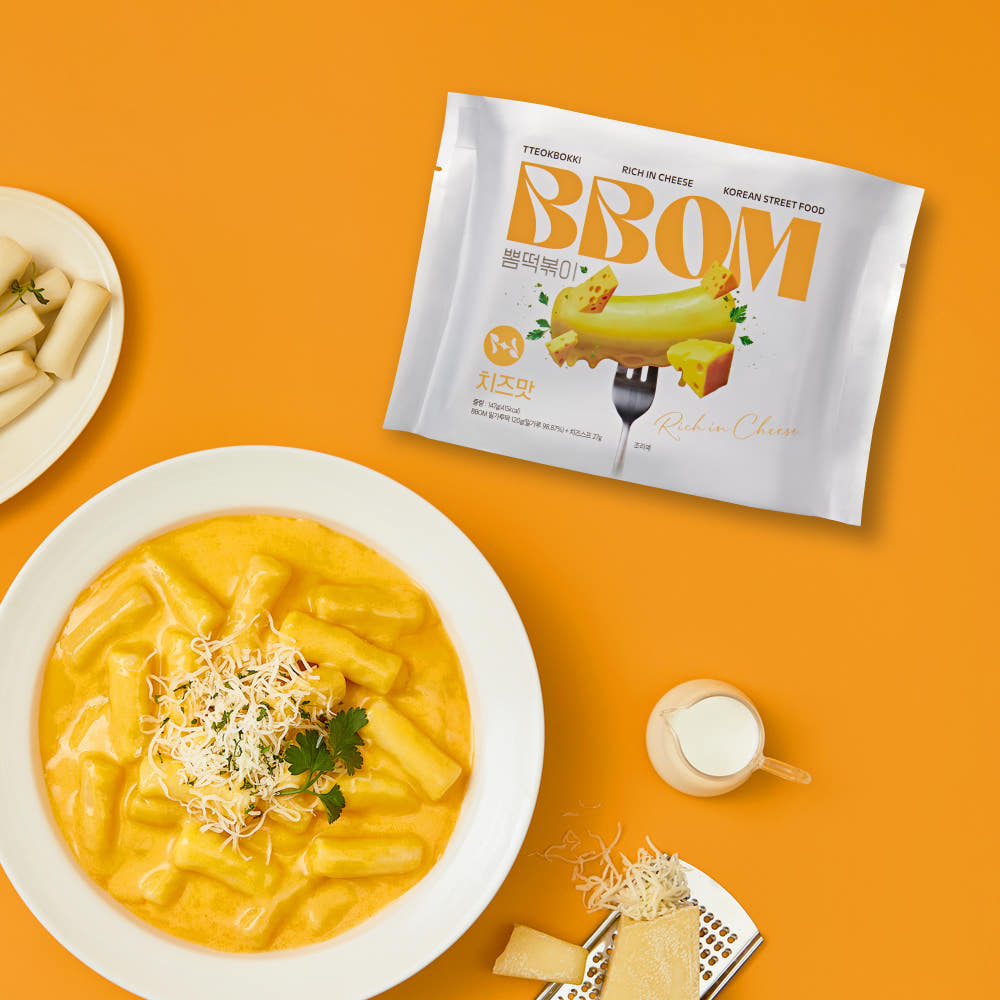 BBOM Tteokbokki Wheat Tteokbokki, Cheese 147g Pouch