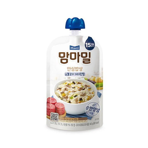 Maeil Dairy Mammamil Safe Meal 15M Pork & Eggplant Rice 140g