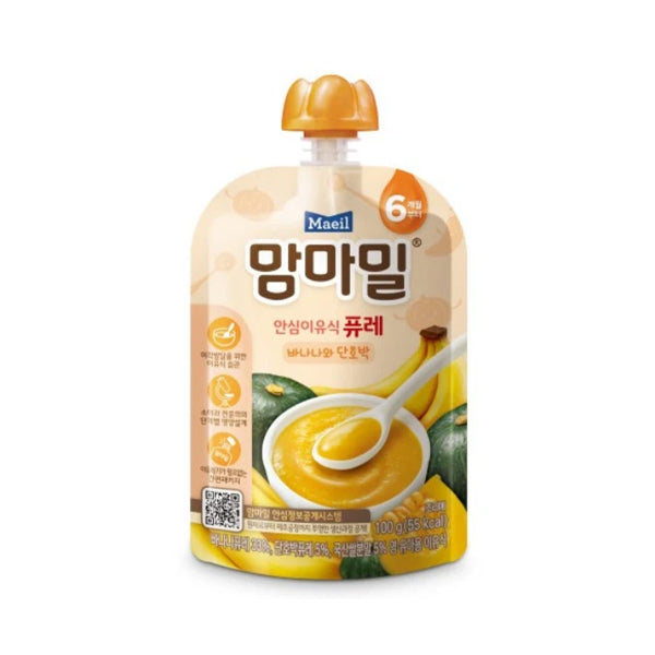 Maeil Mamma Meal Safe Baby Food 6mo Banana & Pumpkin 100g