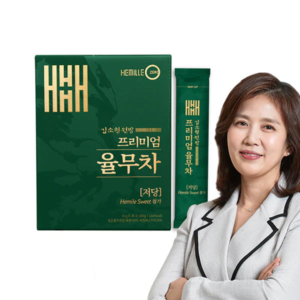 Hemille Kim Sohyung Premium Low-Sugar Roasted Domestic Job’s Tears Tea (15g x 30 sticks)