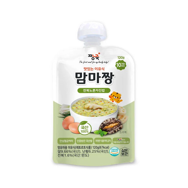 Jjangjuk Delicious Baby Food Mama-jjang – Abalone Egg Yolk Rice 120g