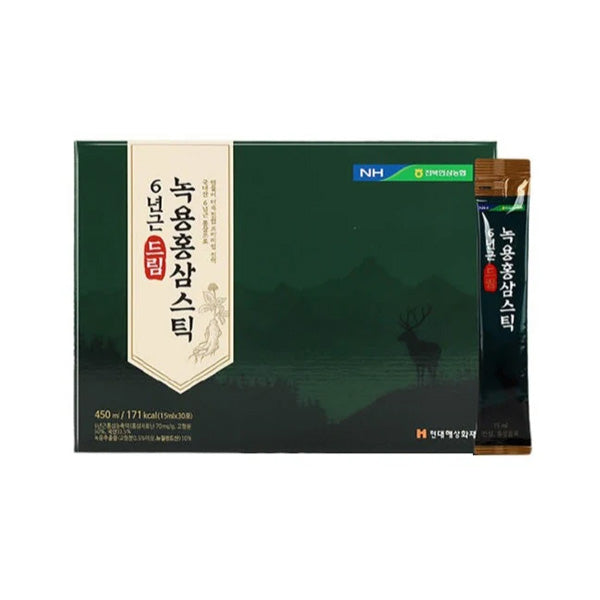 Nonghyup 6-Year Korean Red Ginseng Dream Stick with Deer Antler Extract 1 Box (15ml x 30 sticks)