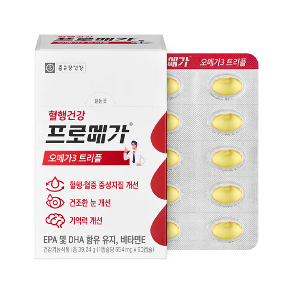 Chong Kun Dang Omega-3 Triple Enteric-Coated (654mg × 60 capsules)