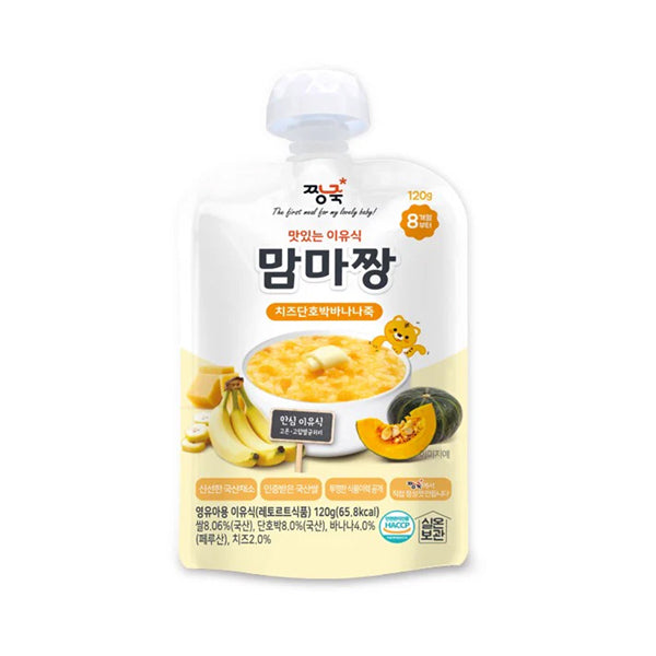Jjangjuk Delicious Baby Food Mama-jjang – Cheese Pumpkin Banana Porridge 120g