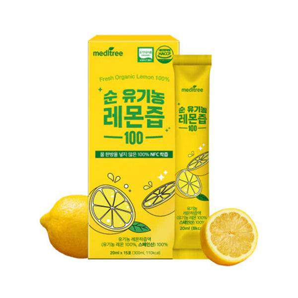 Meditree Pure Organic Lemon Juice 100 (20ml x 15 sticks)