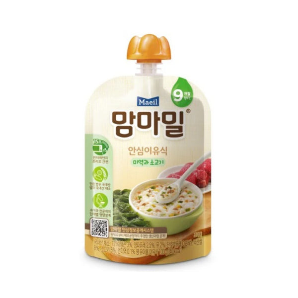 Maeil Mamma Meal Safe Baby Food 9mo Seaweed & Beef 100g