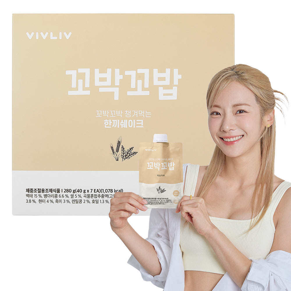 VIVLIV Kkobak Kkobak Protein Shake Original, Misutgaru (40g x 7)