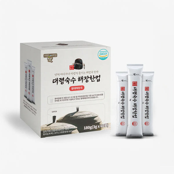Daeryeong Suksu Easy Pollack Soup Cup (3g x 60 packs)