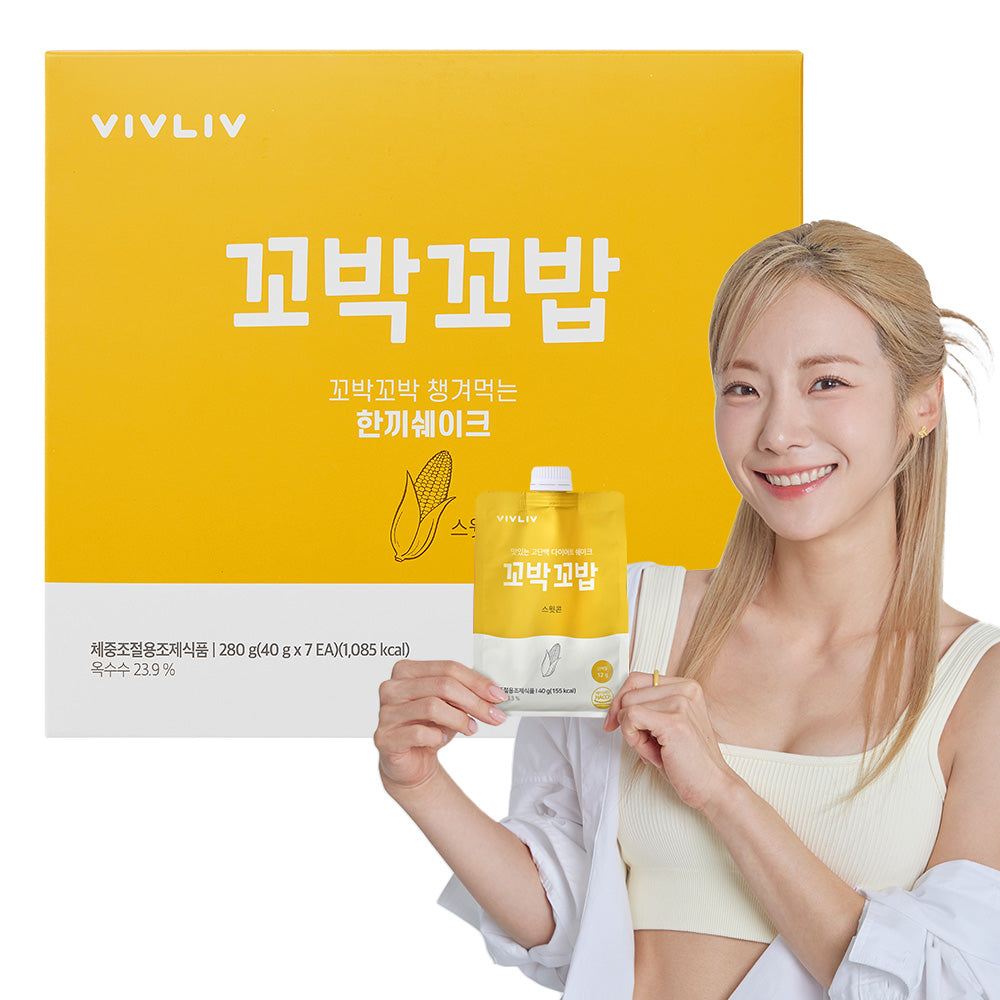 VIVLIV Kkobak Kkobak Protein Shake Original, Sweet Corn (40g x 7)