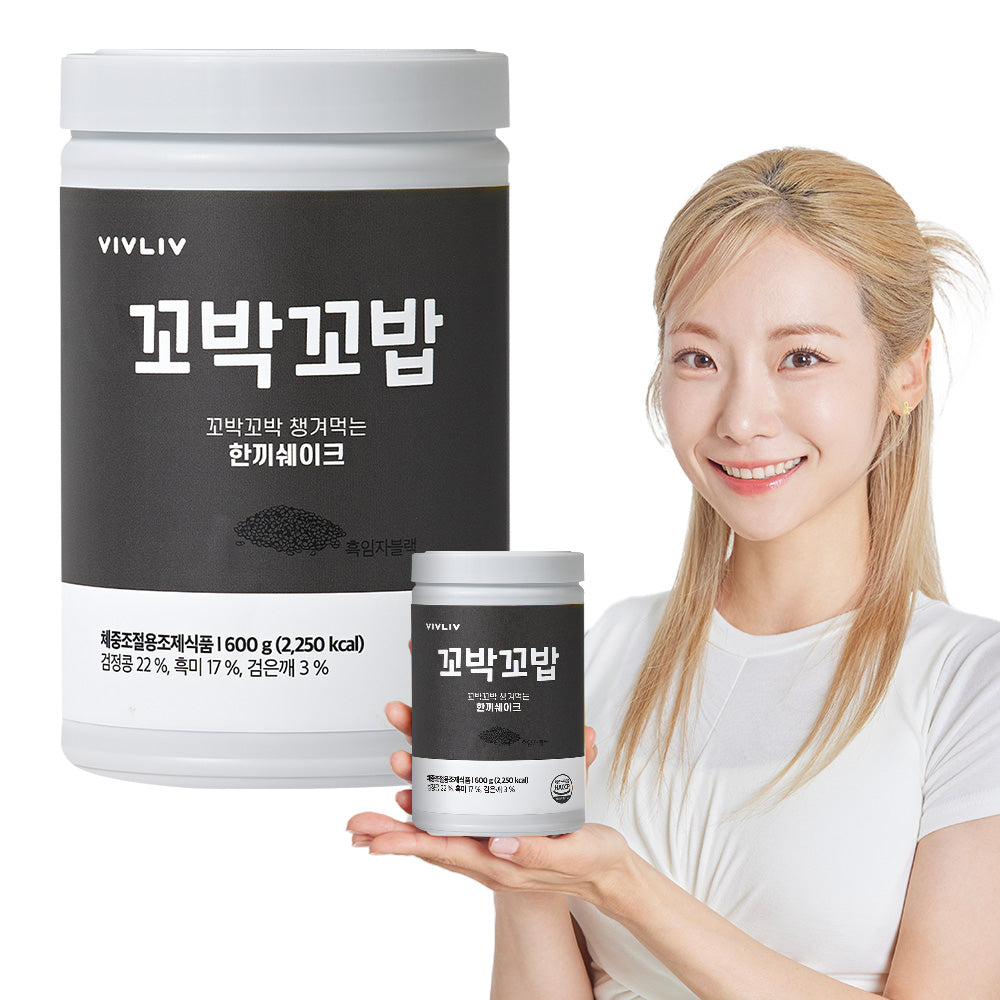 VIVLIV Kkobak Kkobak Meal Replacement Protein Shake, Black Sesame 600g
