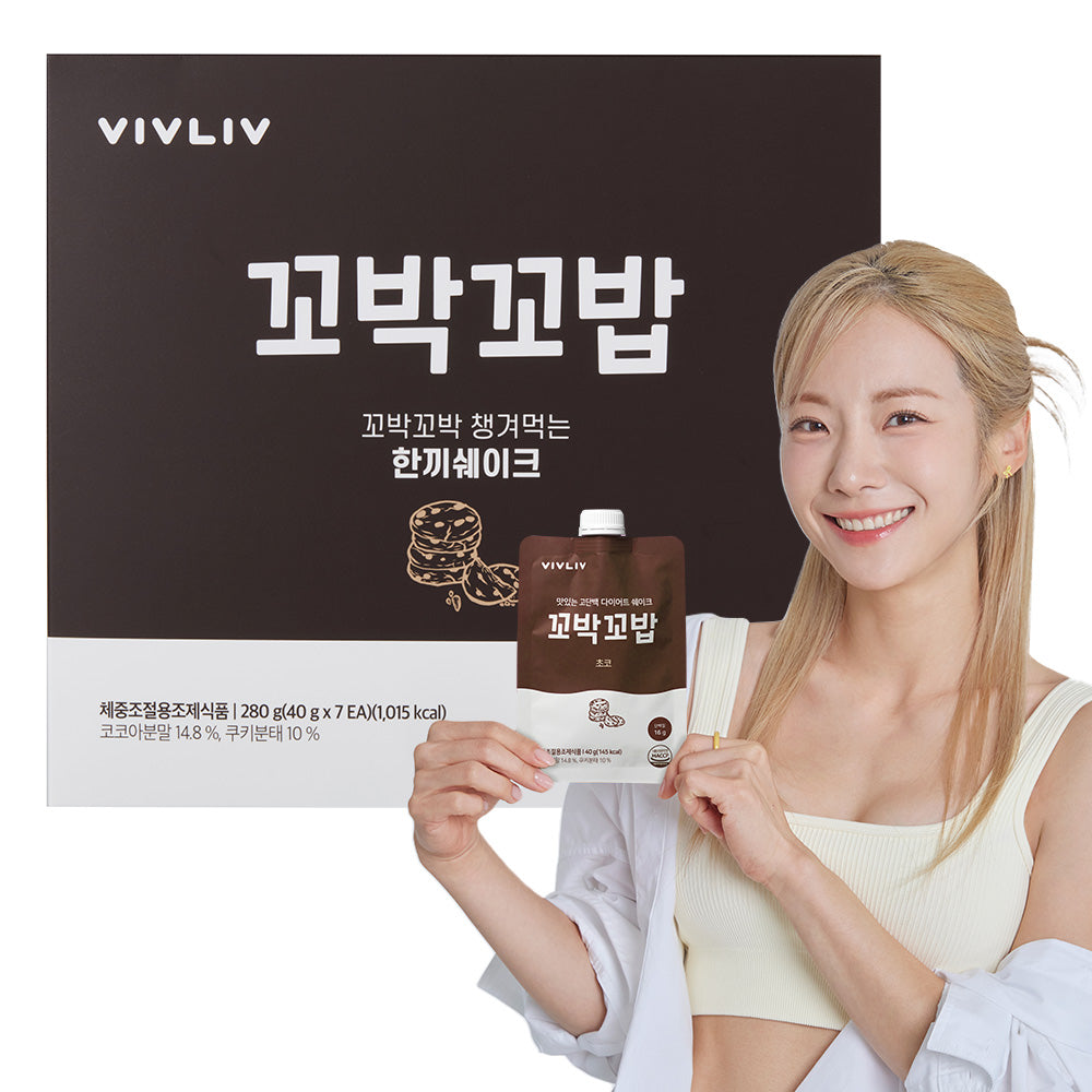 VIVLIV Kkobak Kkobak Protein Shake Original, Chocolate (40g x 7)