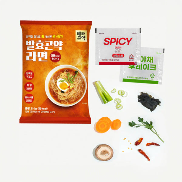 Bbaebbae Konjac Fermented Konjac Ramyun 214g - Spicy Flavor