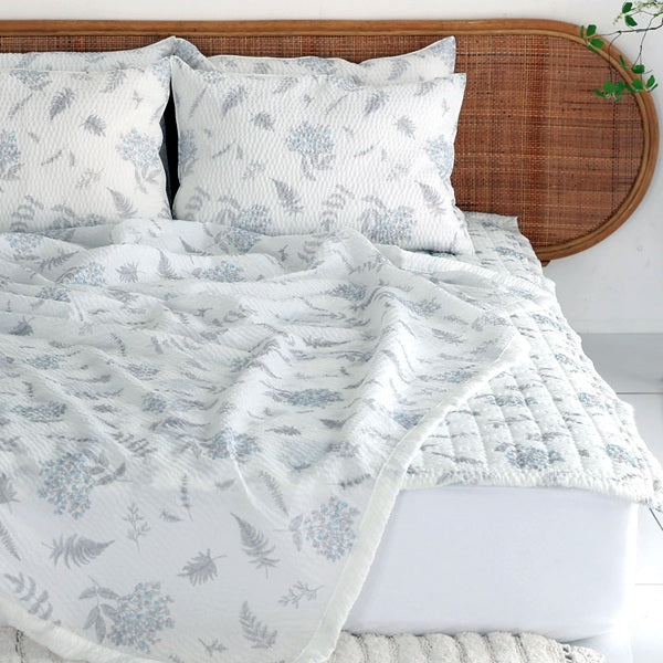 Basum Lightweight & Cool Leaf Summer Thin Blanket – Gray