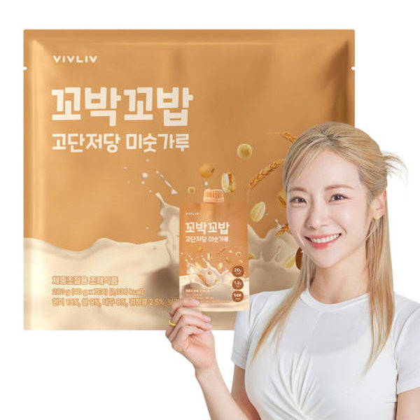 Vivliv Kkobak Kkobap Low-carb, Low-sugar Protein Shake – Misugaru (40g x 7 packets)