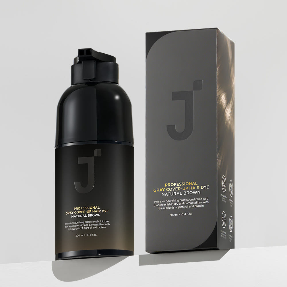 Jsoop Professional Cover-Up Gray Hair Dye 300ml – Natural Brown