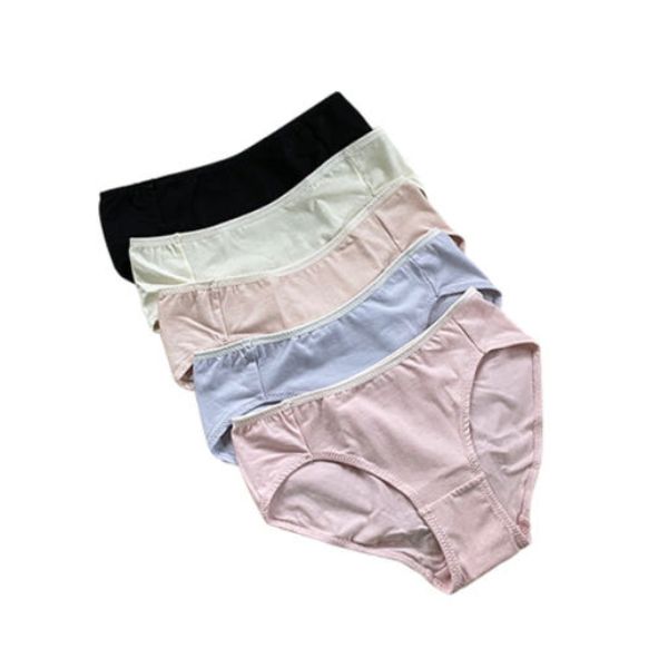 Selfmade Korean Women's Organic Cotton Mid-rise Panties - Skin L (100)