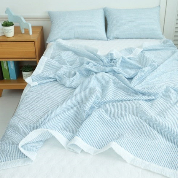Basum Stripe Summer Thin Blanket – Blue