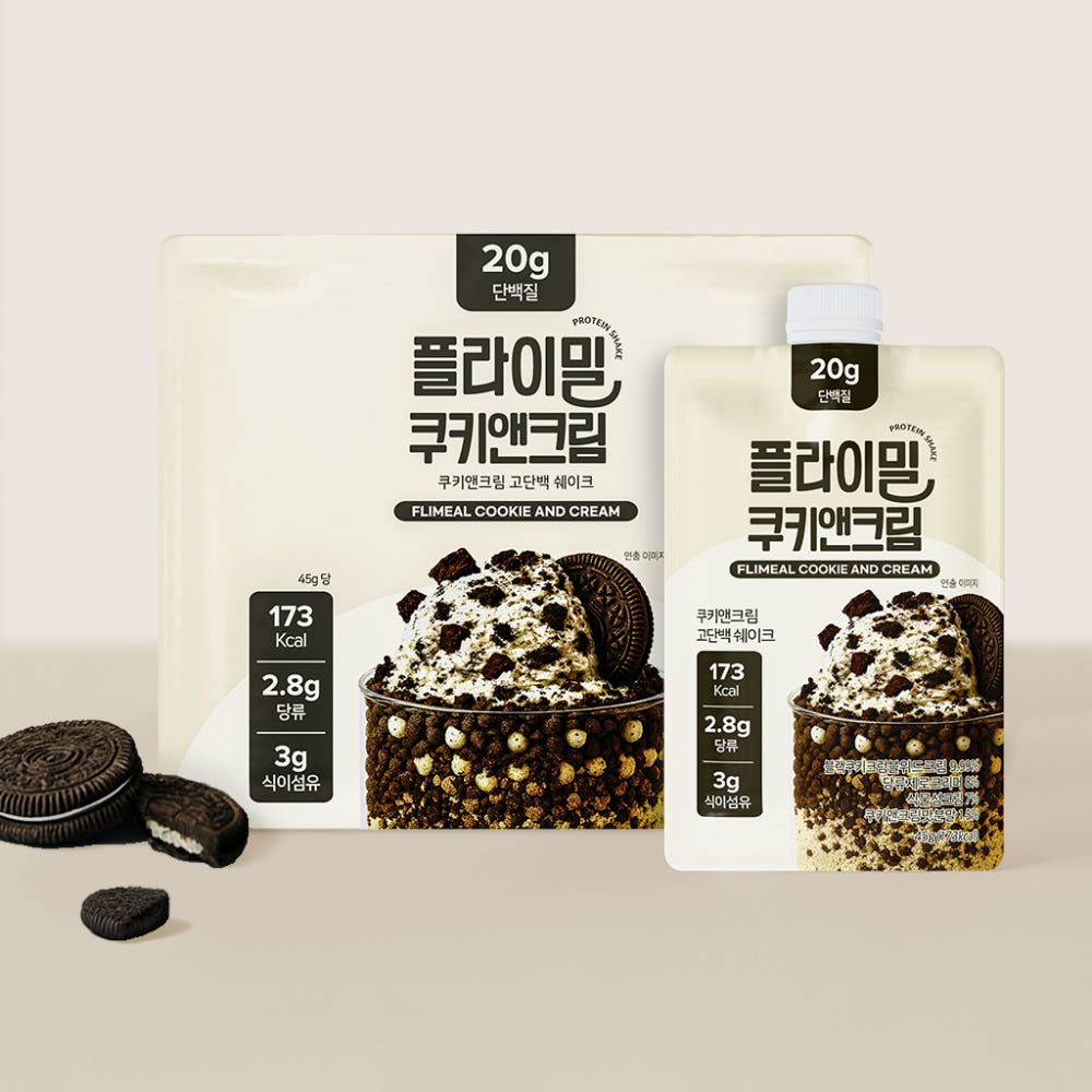 Flimeal Protein Shake Pouch - Cookies and Cream (45g x 7 pieces)