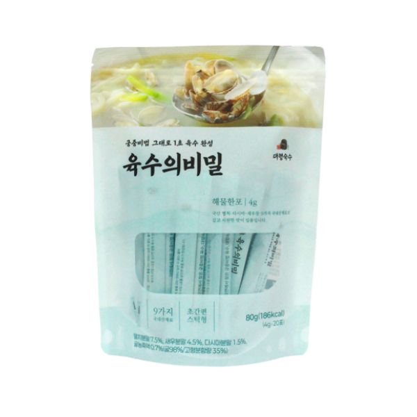 Daeryeong Suksu Seafood Broth One-Pack – 4g × 20 Sachets