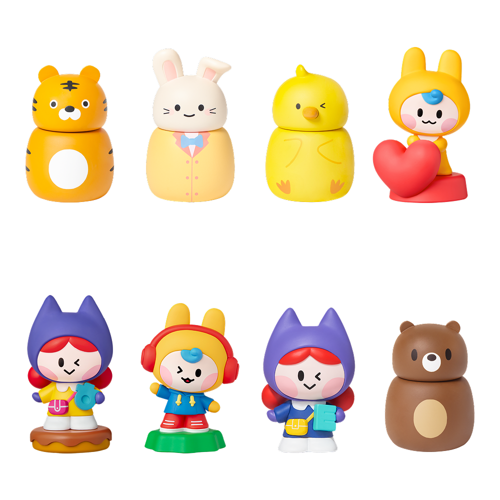 Kokozi Kids' Audio Player House + 8 Atti Characters (9-Piece Set)