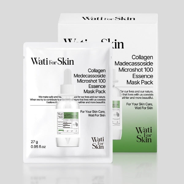 Watiforskin Collagen Madecassoside Microshot 100 Essence Mask Pack (27g x 10 packs)
