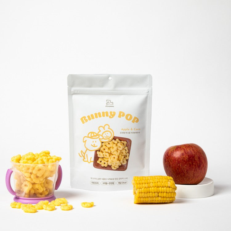 Coco Daeng Dog Training Treat Bunny Pop Apple & Corn 50g