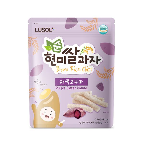 Lusol Pure Brown Rice Snack – Purple Sweet Potato 25g