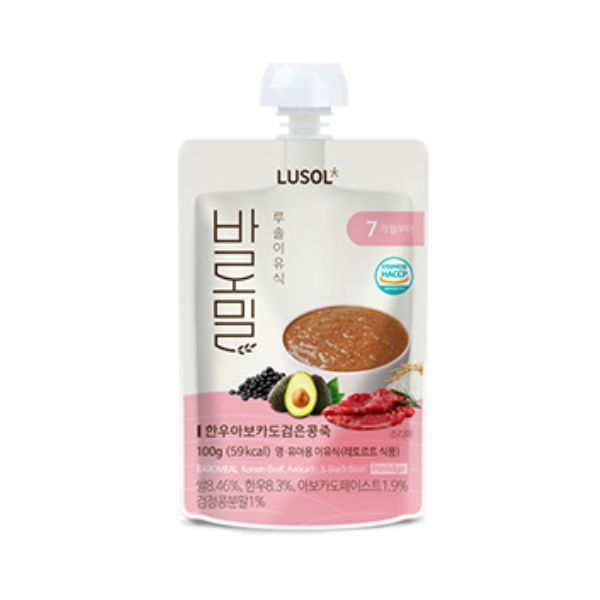 Lusol Baromil Hanwoo Avocado Black Bean Porridge 100g (Pouch Type)