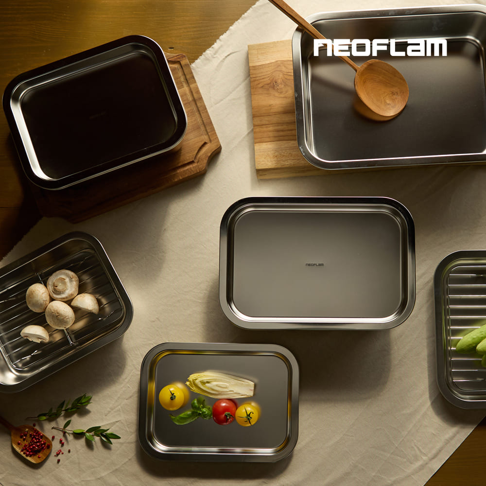 Neoflam 304 Stainless Steel Bath Tray Set 11P