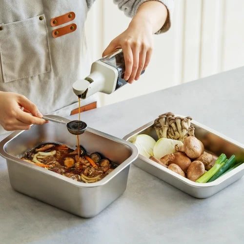 [STENNY] Abrasive-Free 3-in-1 Stainless Steel Tray Set – 9-Piece A
