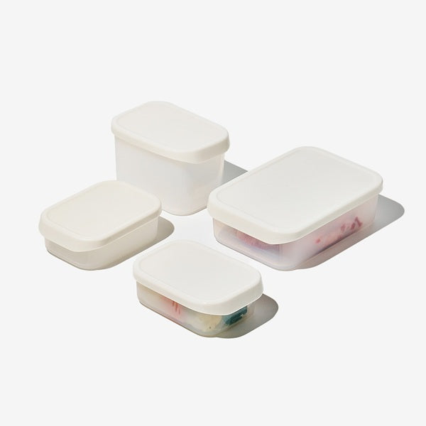 [Silliman] Iceway Silicone Freezer Container 4P Set – White WSK7102S