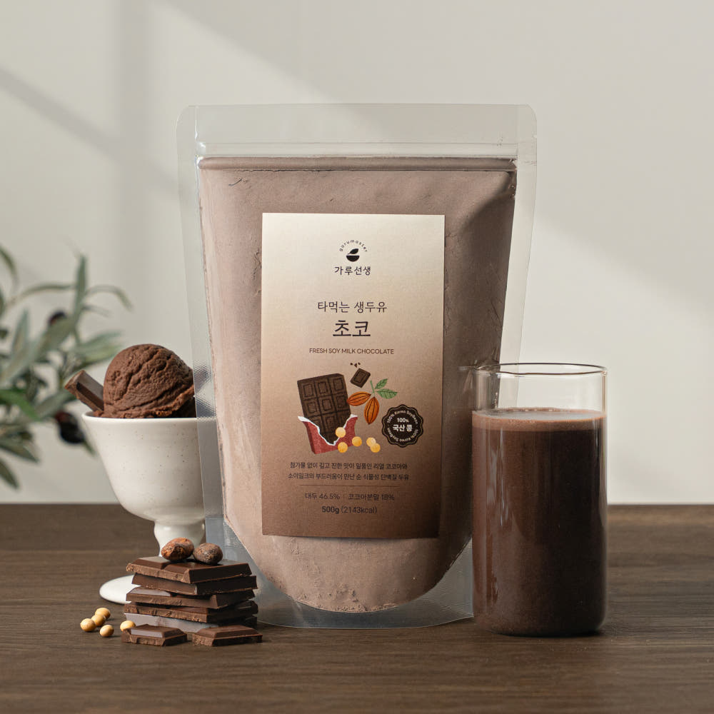 [Garu Seonsaeng] Korean Product Fresh Soy Milk Powder Deep Chocolate 500g