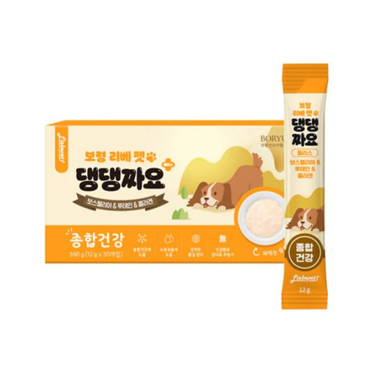 [Boryung] Libe Pet "DaengDaeng Jjayo" Nutritional Snack For Dog – All-in-1 Health 360g (12g × 30 packs)