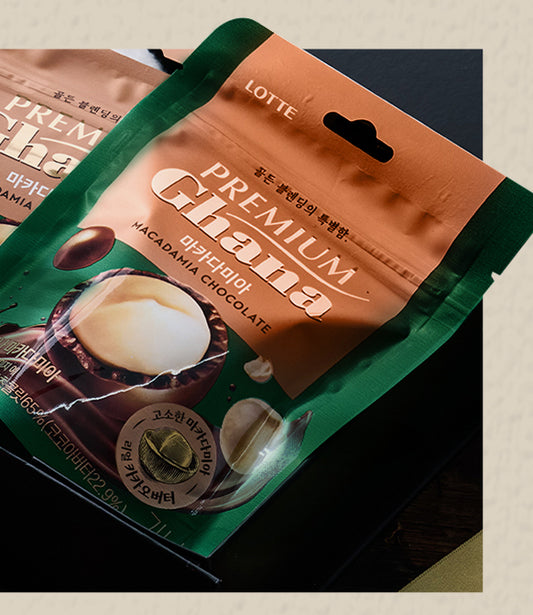 [Lotte] Ghana Premium Macadamia Chocolate 63g