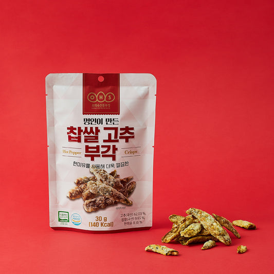 [O Hee-sook Traditional Bugak] Glutinous Rice Chili Pepper Bugak 30g