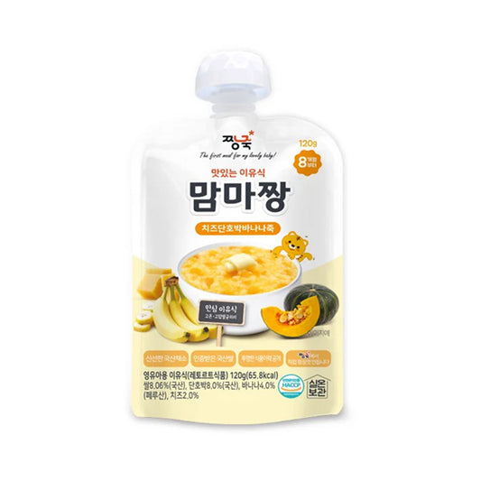 [Jjangjuk] Delicious Baby Food Mama-jjang – Cheese Pumpkin Banana Porridge 120g