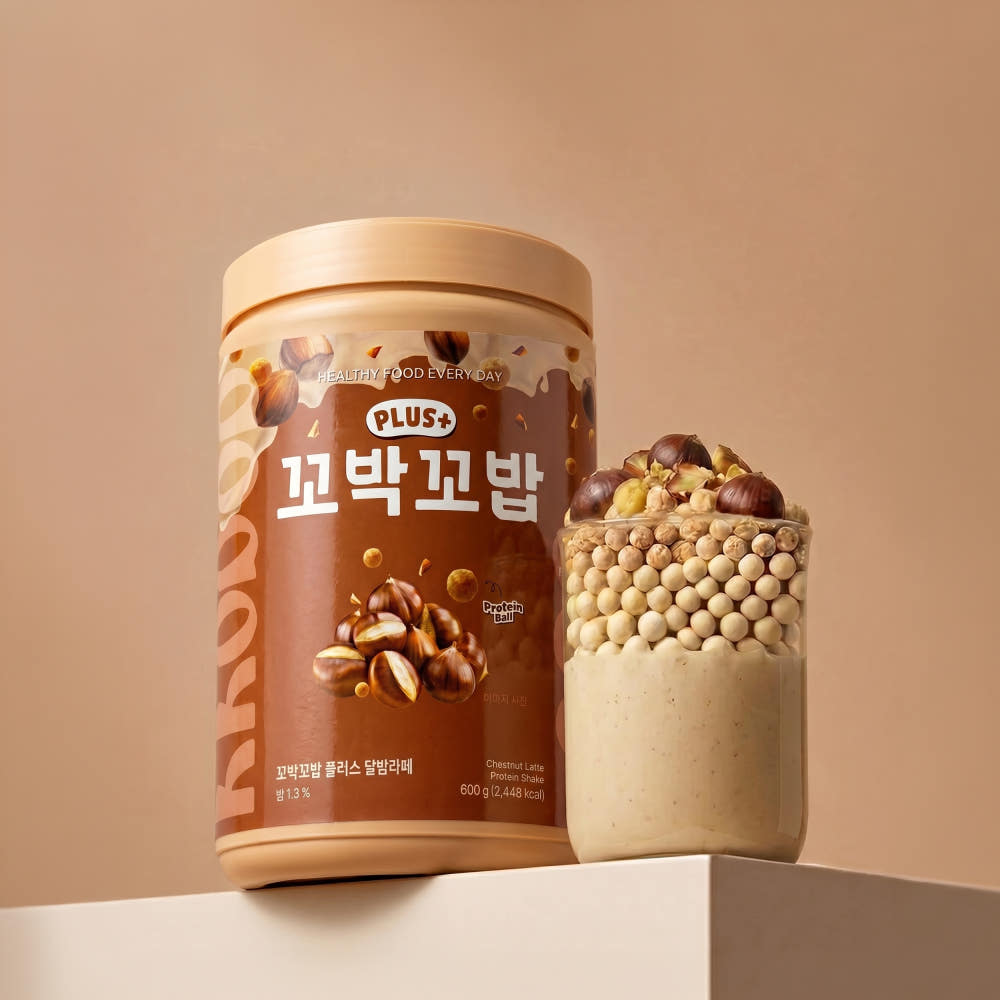 [Kkobak Kkobap] Plus Protein Shake - Moonlit Chestnut Latte 600g