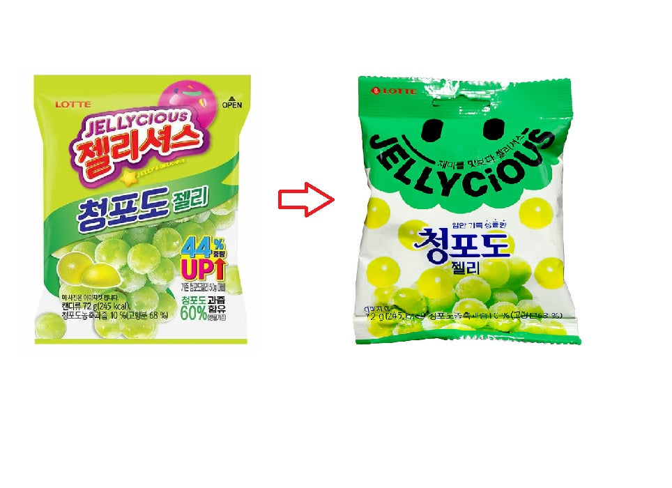 [Lotte] Jellycious Green Grape Jelly 72g