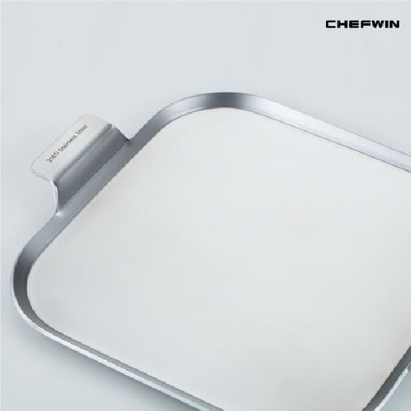 [Danjong] [Chefwin] 316Ti Titanium Stainless Steel - Rectangular Frying Pan