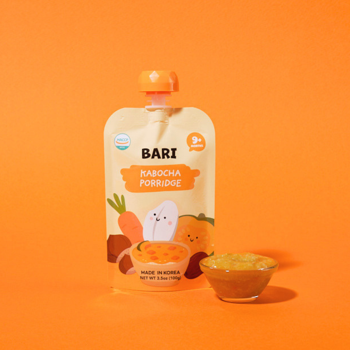 [BARI] Korean Product 5g Shelf-Stable Baby Food, Later Stage - Sweet Pumpkin Porridge 100g