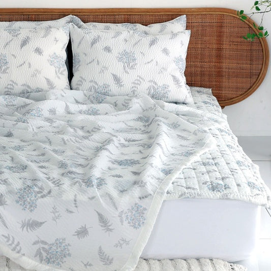 [Basum] Lightweight & Cool Leaf Summer Thin Blanket – Gray