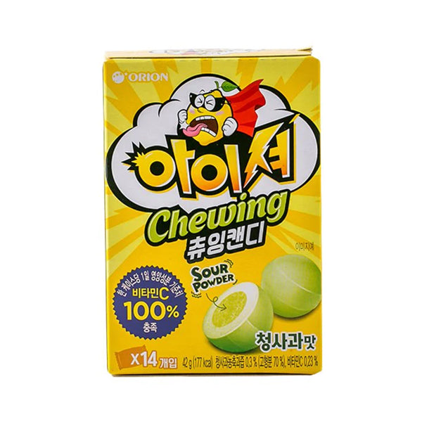 [Orion] Aisher Chewing Candy Green Apple Flavor 42g