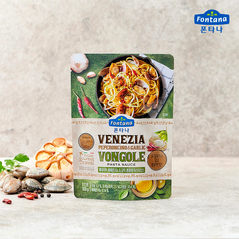 [Fontana] Venezia Peperoncino Garlic Vongole Pasta Sauce Pouch (100g)
