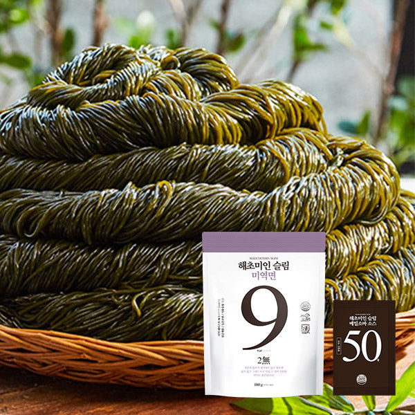 [Haechomiin] Slim Seaweed Noodles 180g (Includes 1 Pack of Buckwheat Sauce)